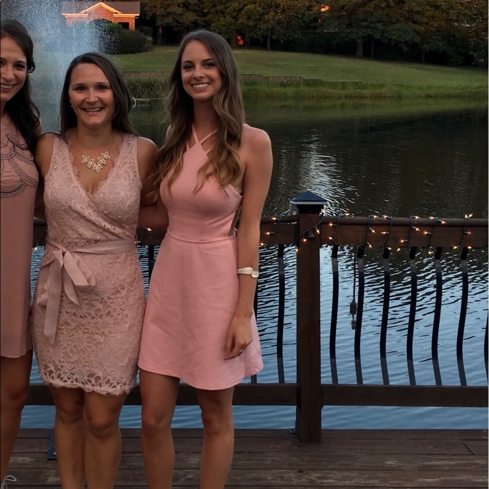 Pink mini dress